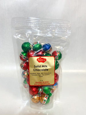 Milk Chocolate Christmas Balls- Foil Wrapped